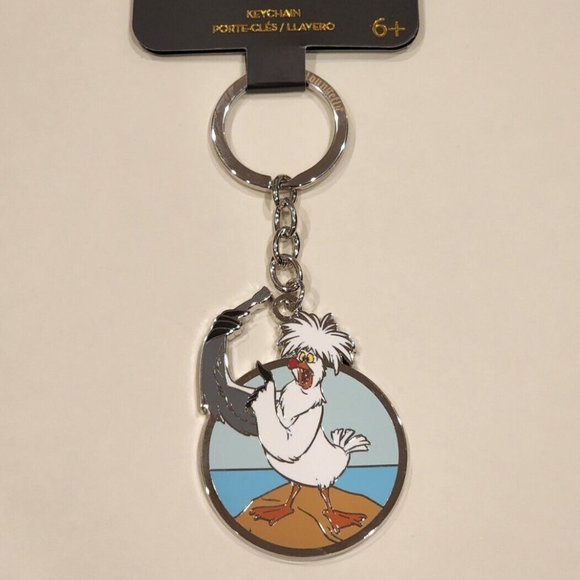 Loungefly Disney the Little Mermaid Scuttle Seagull Keychain NEW - Picture 3 of 12